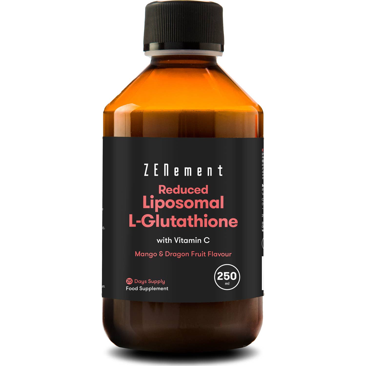 Glutathion Liposomal, avec Vitamine C, 250 ml | Biodisponibilité Maximale, Puissant Antioxydant | Vegan, Sans allergène, Sans OGM | Zenement-image