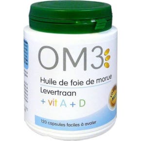 Om3 Hle Foie Morue Vit A+D Caps120