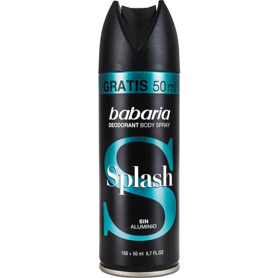 Babaria déodorant en spray pour le corps Splash Men 200ml