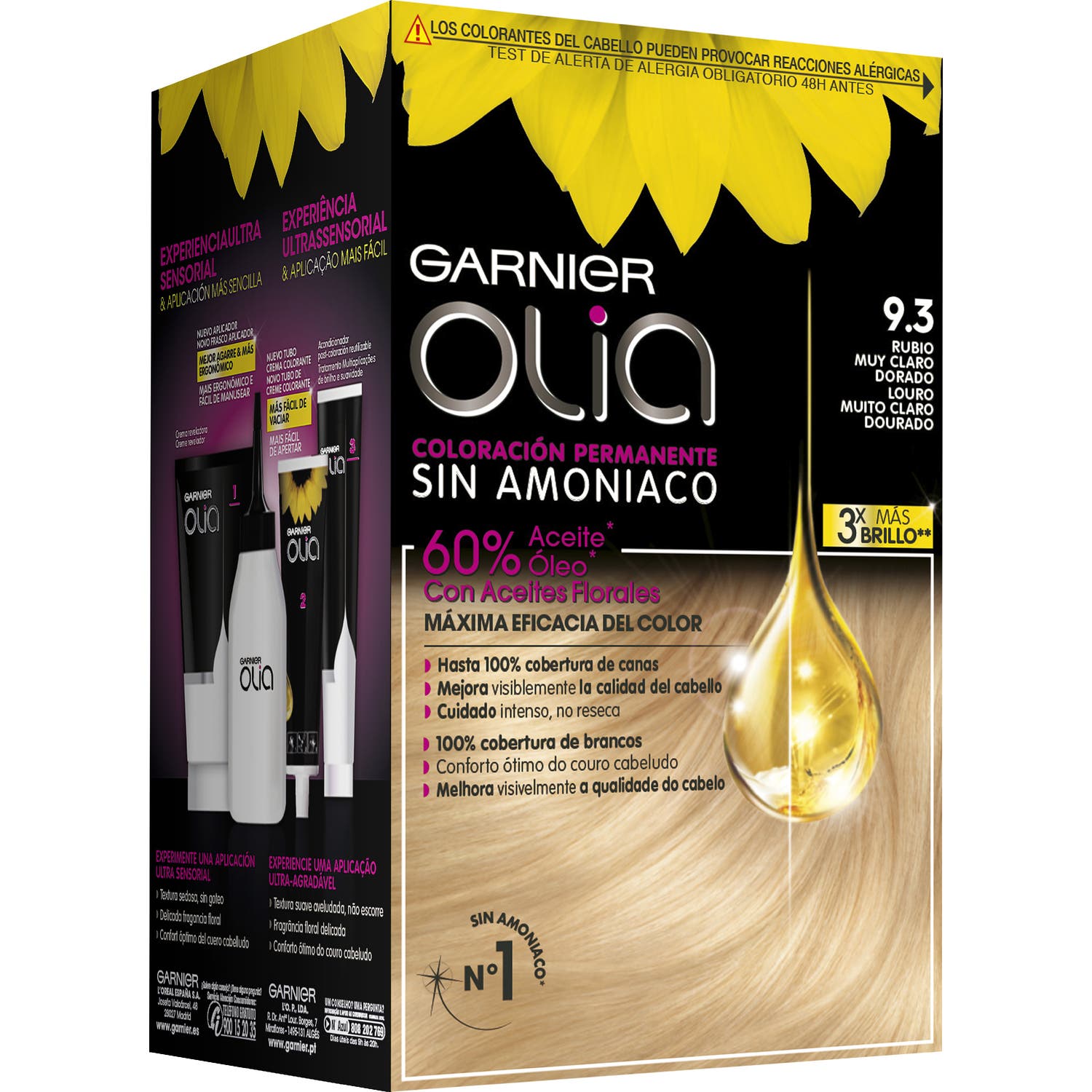 Garnier Olia Permanent Hair Color N°9.3 Very Light Golden Blonde