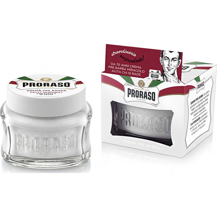 PRORASO  Cr&egrave;me Pr&eacute;rasage Blanche Peaux Sensibles - 100 ml