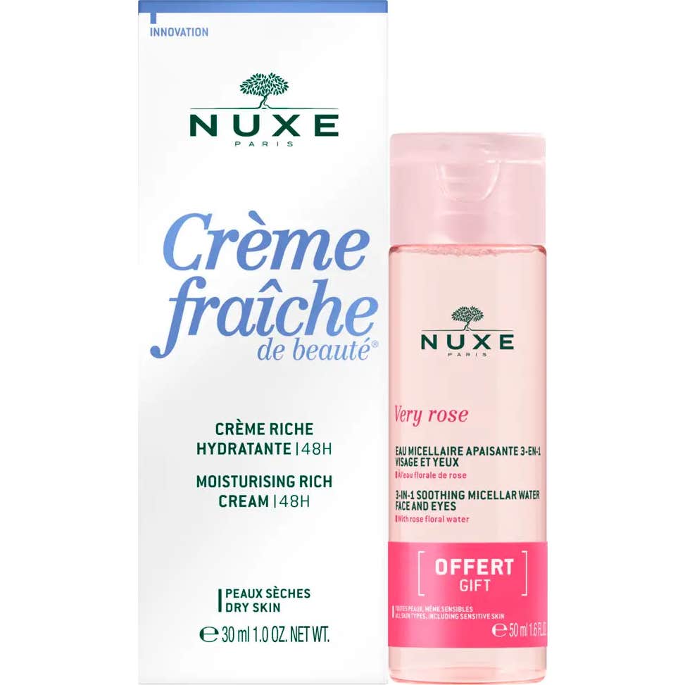 Nuxe Set Crème Fraîche De Beauté Riche + Very Rose Eau Micellaire
