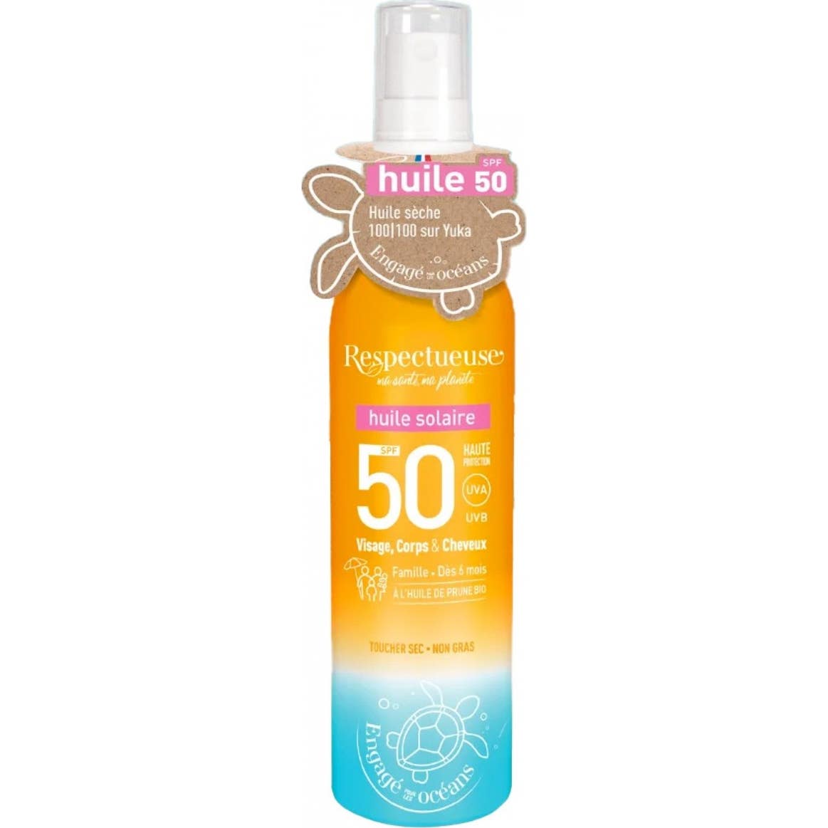 Respectueuse Huile Solaire Spf50 100ml