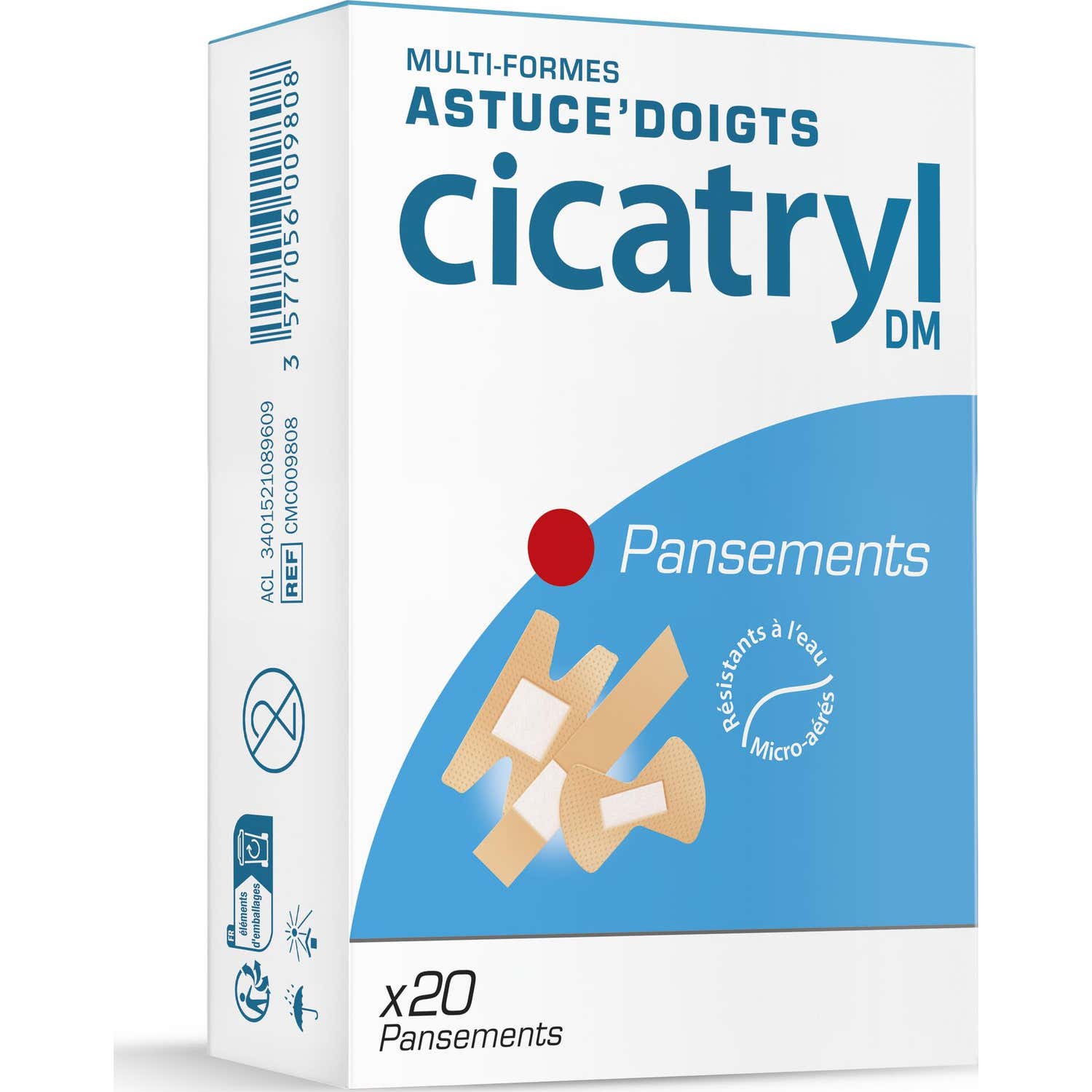 Cicatryl Multi-Formes Astuce'Doigt 20 Pansements
