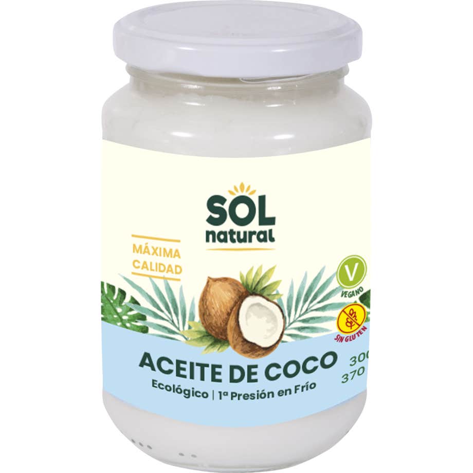Huile de noix de coco extra vierge Solnatural Bio 370ml