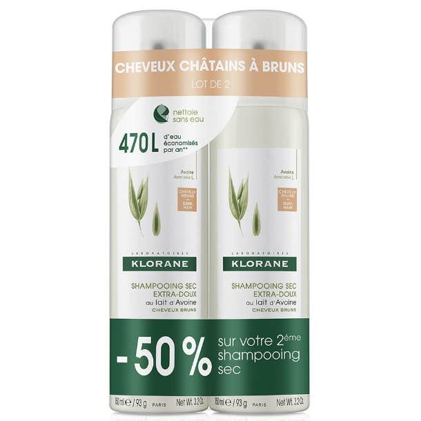 Shampooing Sec Au Lait D'Avoine Teinté 2x150ml