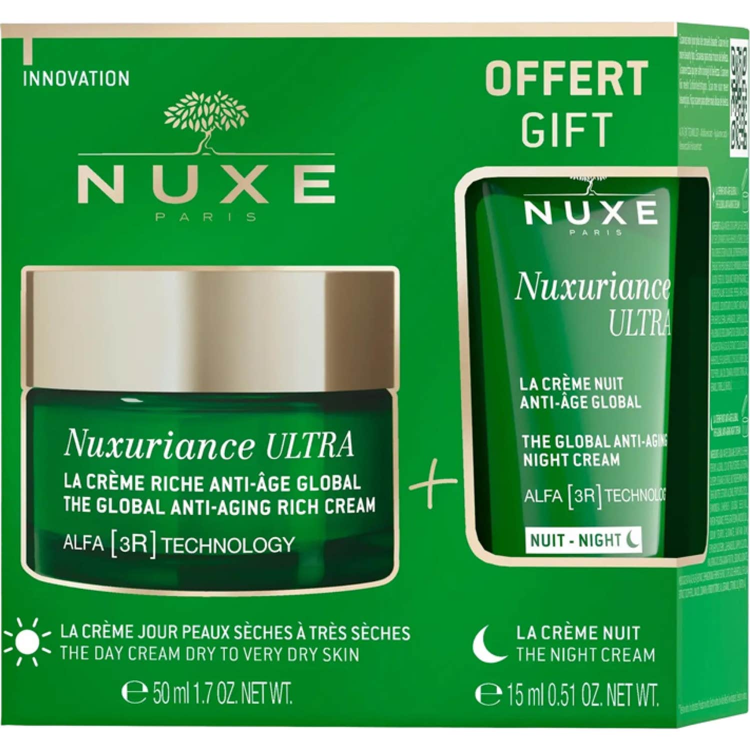 Nuxe Nuxuriance Ultra La Crème Riche Anti-Âge Global 50ml + La Crème Nuit Anti-Âge Global 15ml