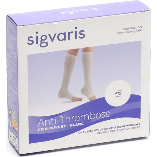 Sigvaris AT2 Chaussette PO Blanc L2 1 Paire