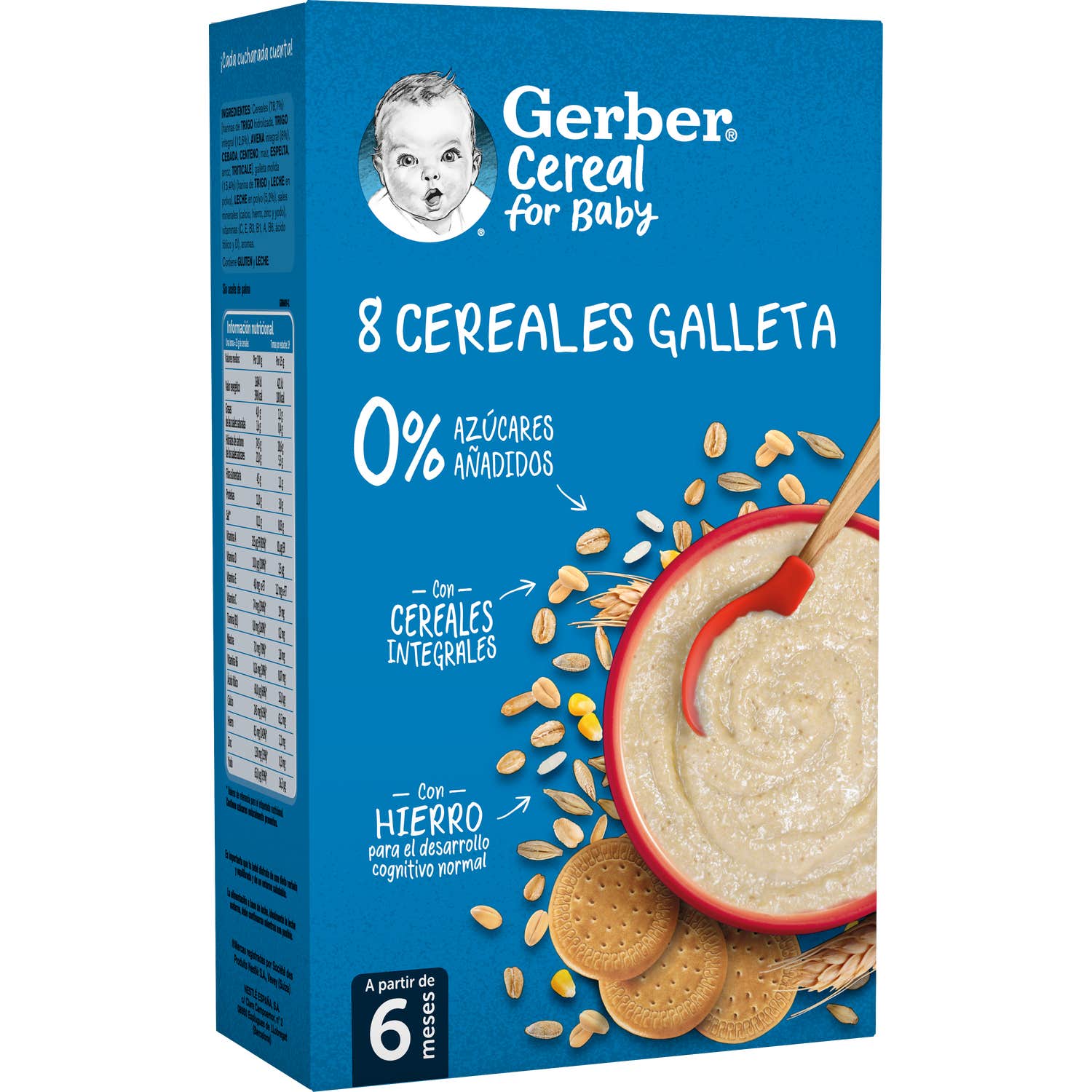 Gerber 8 Cereales Galleta 500g