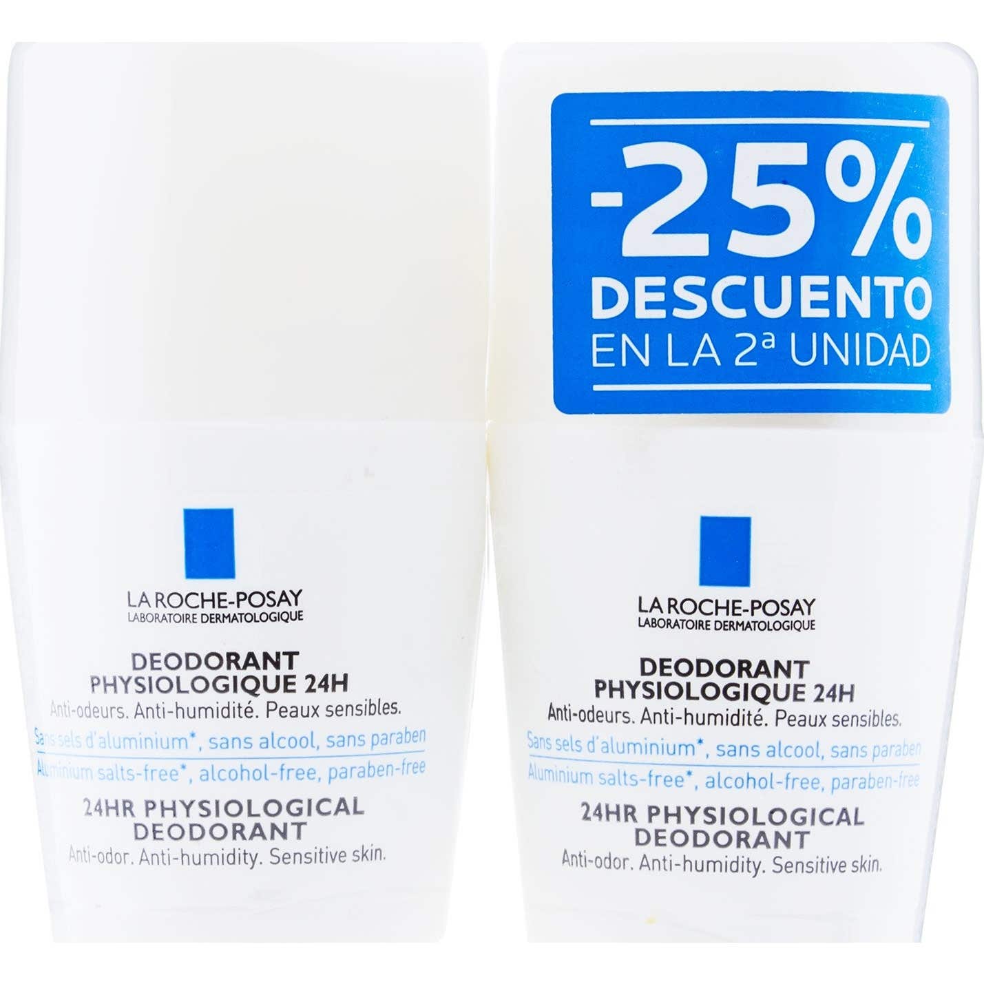 La Roche-Posay Déodorant Physiologique 24h Roll On 2x50ml
