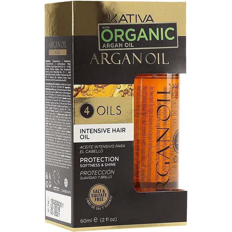 Kativa Huile d'Argan Huile pour Cheveux 4 Huiles X 60ml