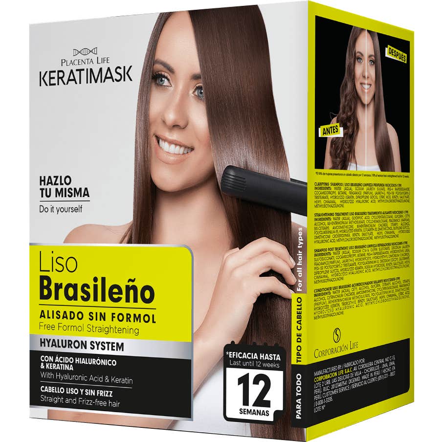Be Natural Brazilian Keratimask Kit de lissage sans formaldéhyde