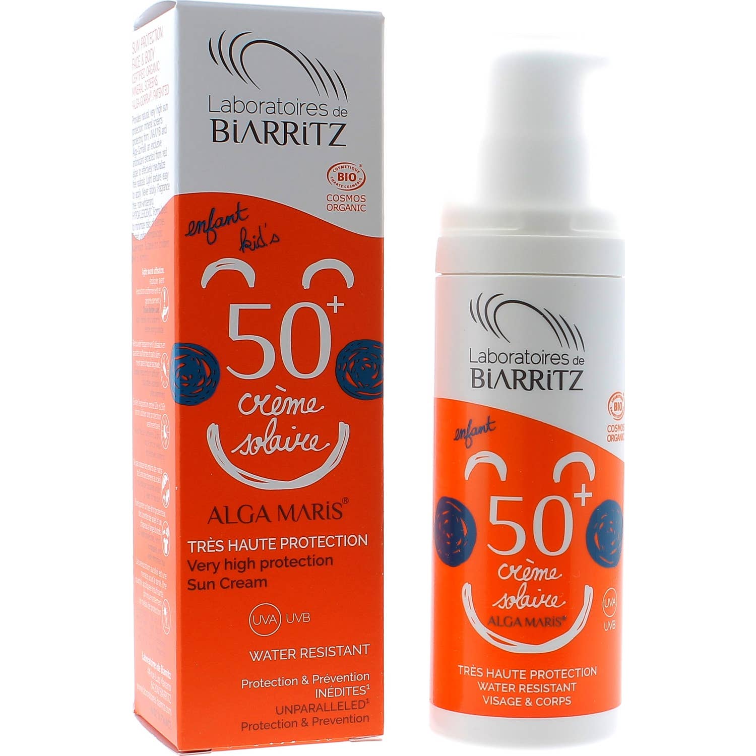Laboratoires De Biarritz Crème Solaire Enfant SPF50+ Alga Maris Bio 100ml
