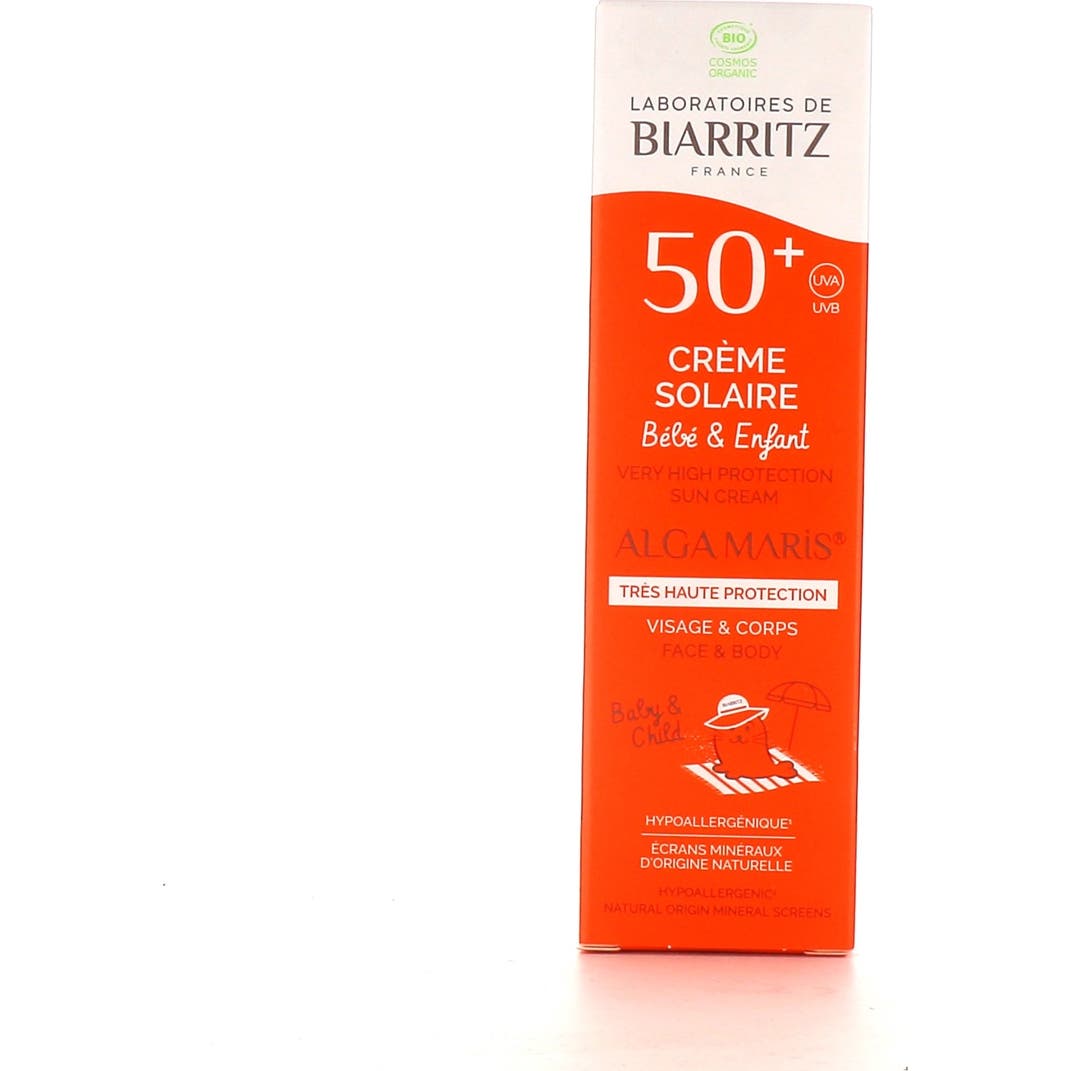Laboratoires De Biarritz Crème Solaire Enfant SPF50+ Alga Maris Bio 100ml