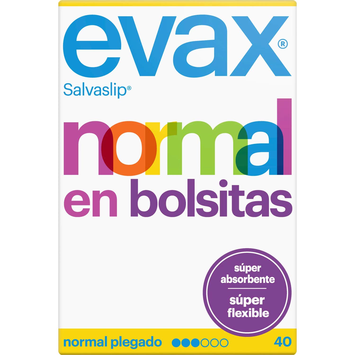 Evax Salvaslip Normal Dans Sacs Super Absorbant 40 pcs