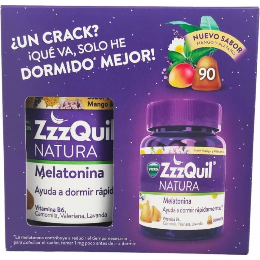 ZzzQuil Natura Gummies Mangue & Banane 90uts