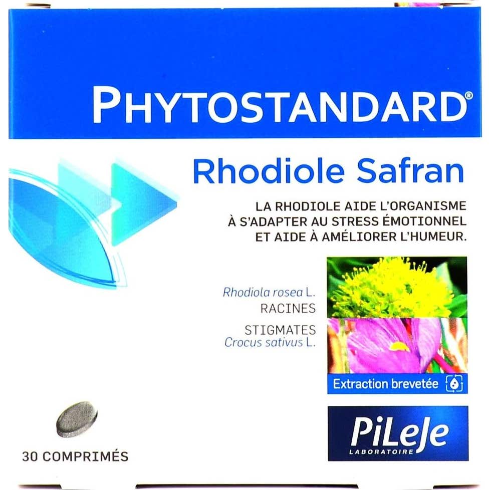 Pileje Phytostandard Rhodiole Safran 30 Comprimés