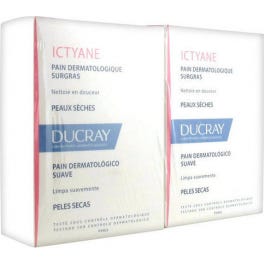 Ducray Ictyane Pain dermatologique Surgras sans Savon lot de 2x100g