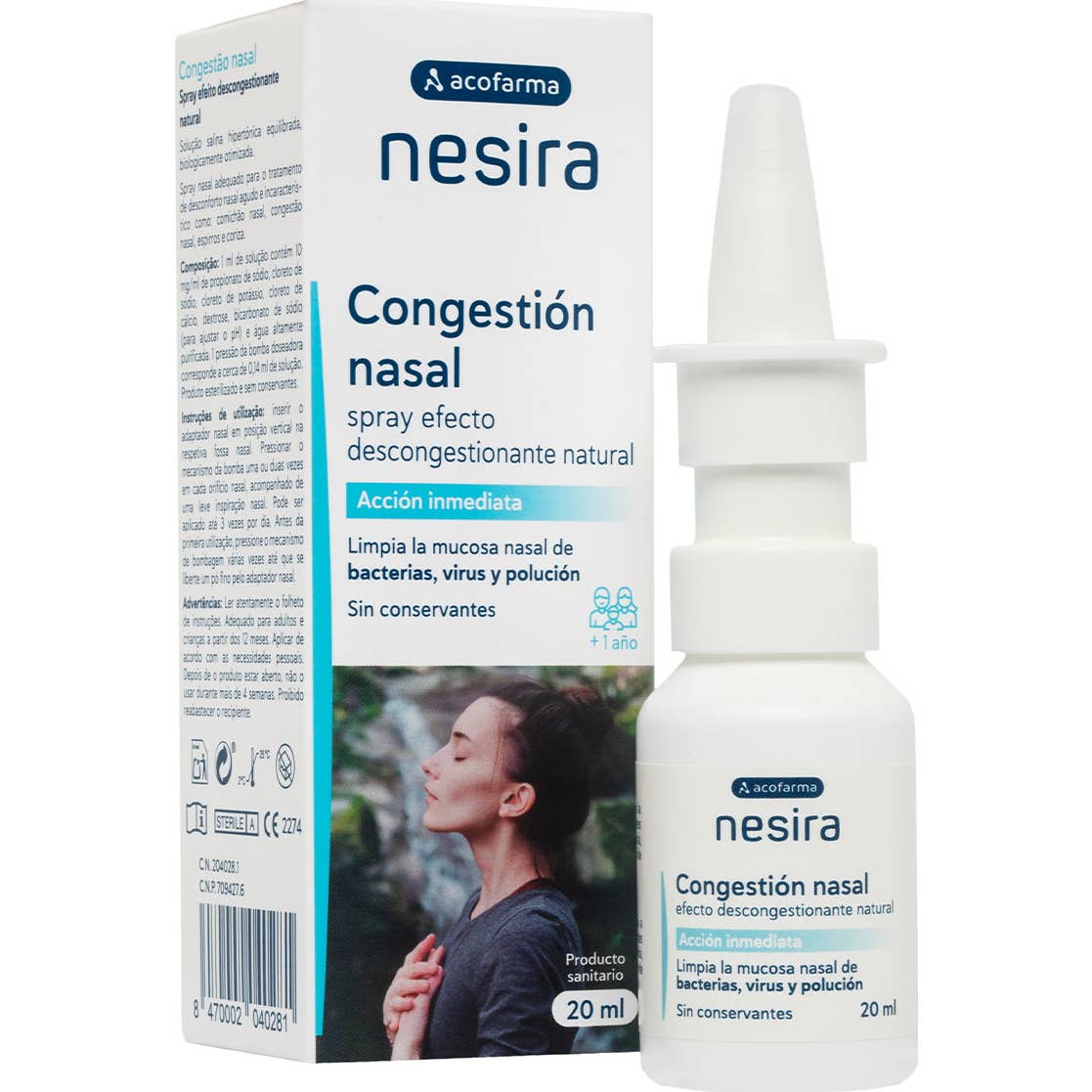Acofarma Nesira Spray pour la congestion nasale 20ml