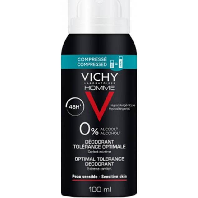 Vichy Homme Déodorant Tolérance Optimale 48h Compressé 100ml