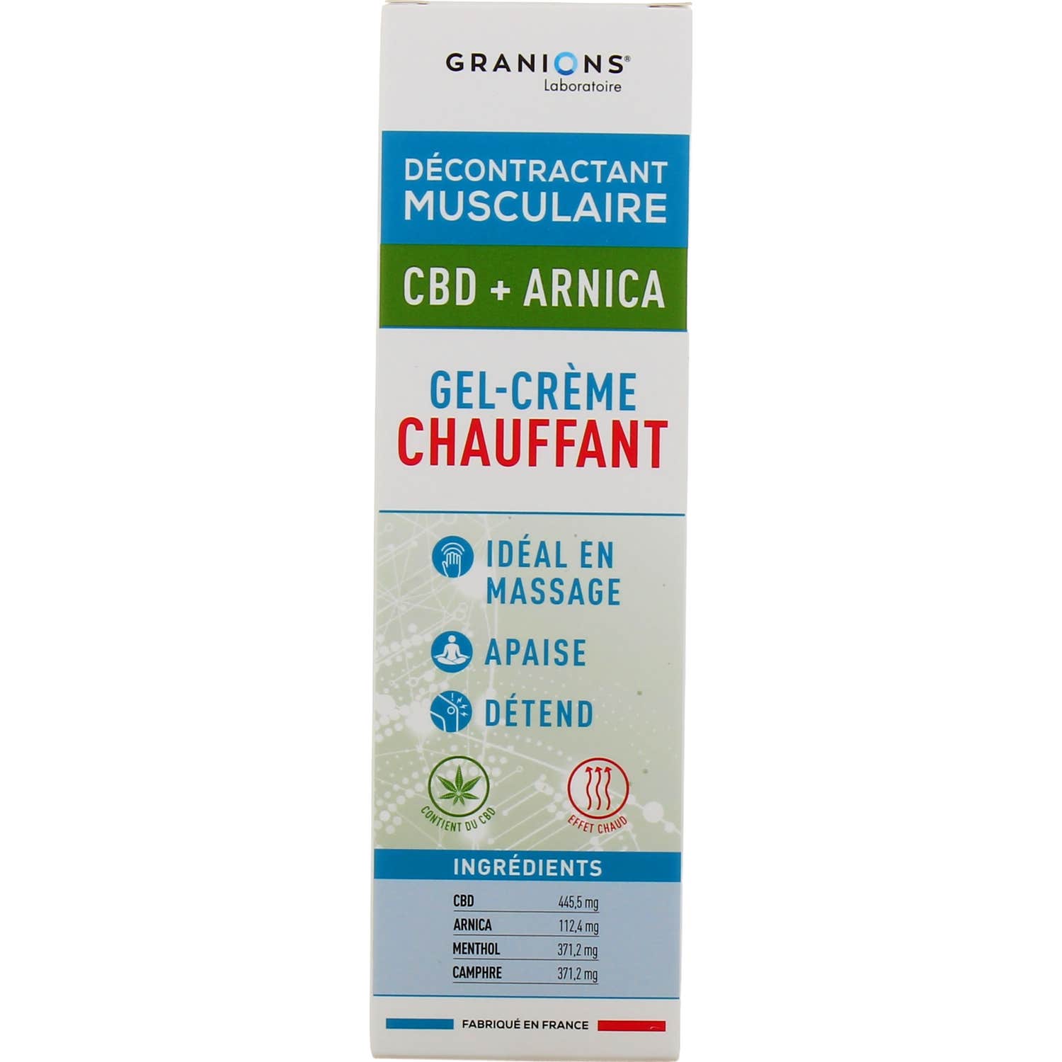 Granions Décontractant Musculaire Gel-Crème Cbd Arnica 75ml