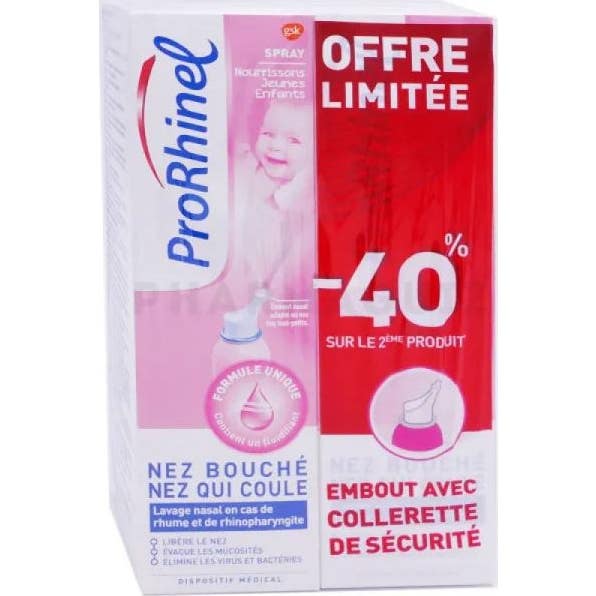 Prorhinel Spray Nasal Nourrissons Jeunes Enfants Lot de 2 x 100mL