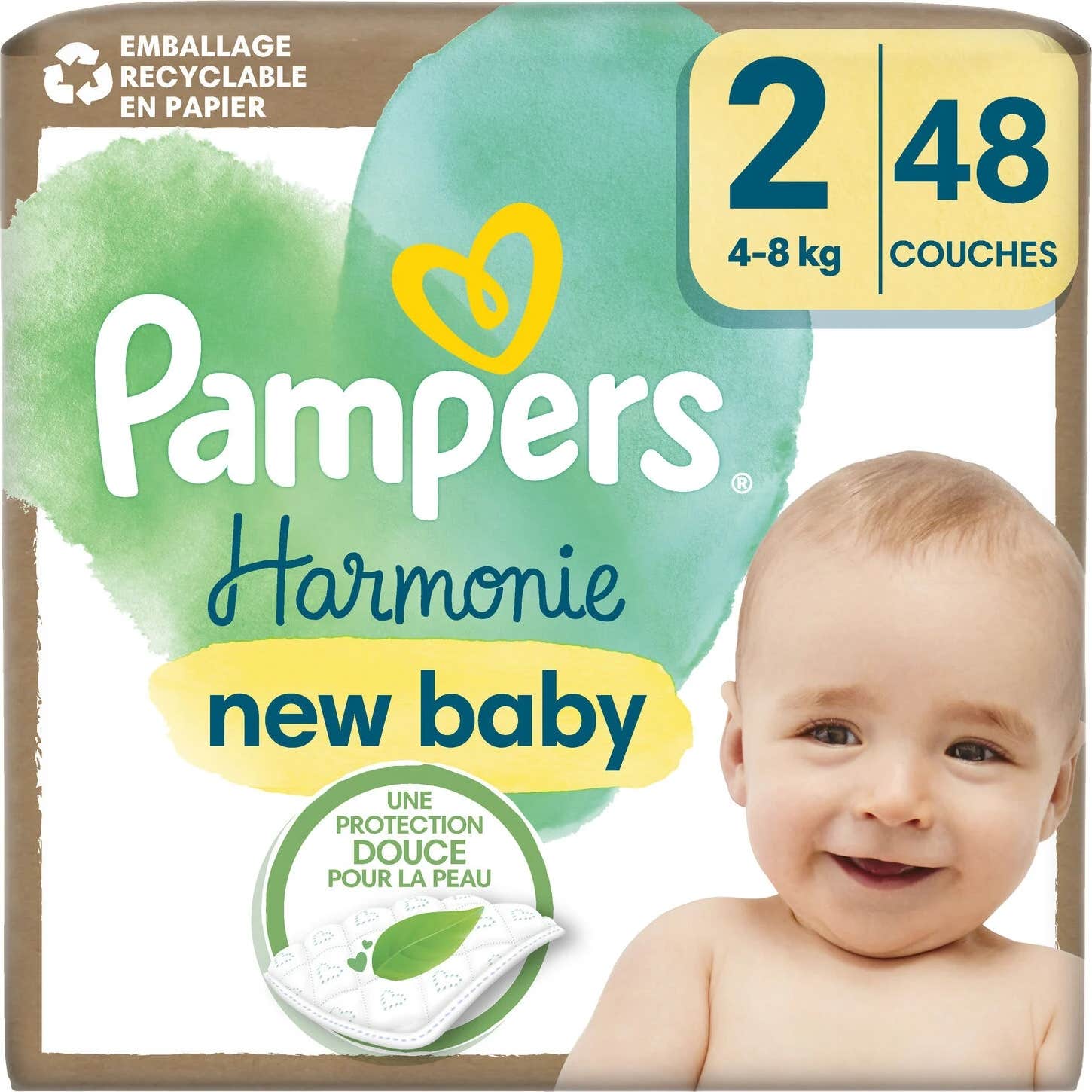 Pampers Harmonie Couches T2 4-8kg 48uts