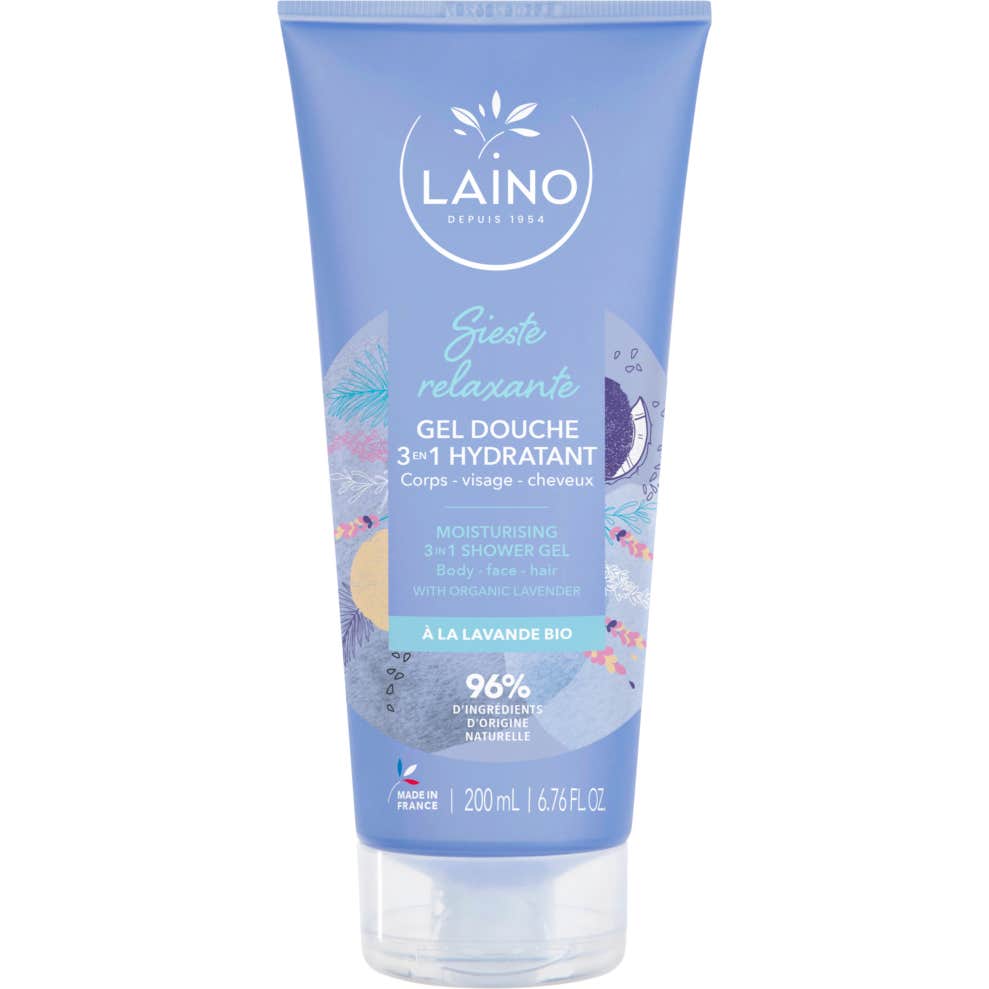 Laino Sieste Relaxante Gel Douche 3en1 Lavande Bio 200ml