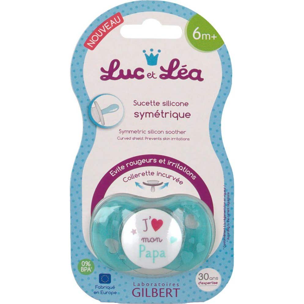 Luc et Léa Sucette +6 mois Symétrique J'aime mon Papa