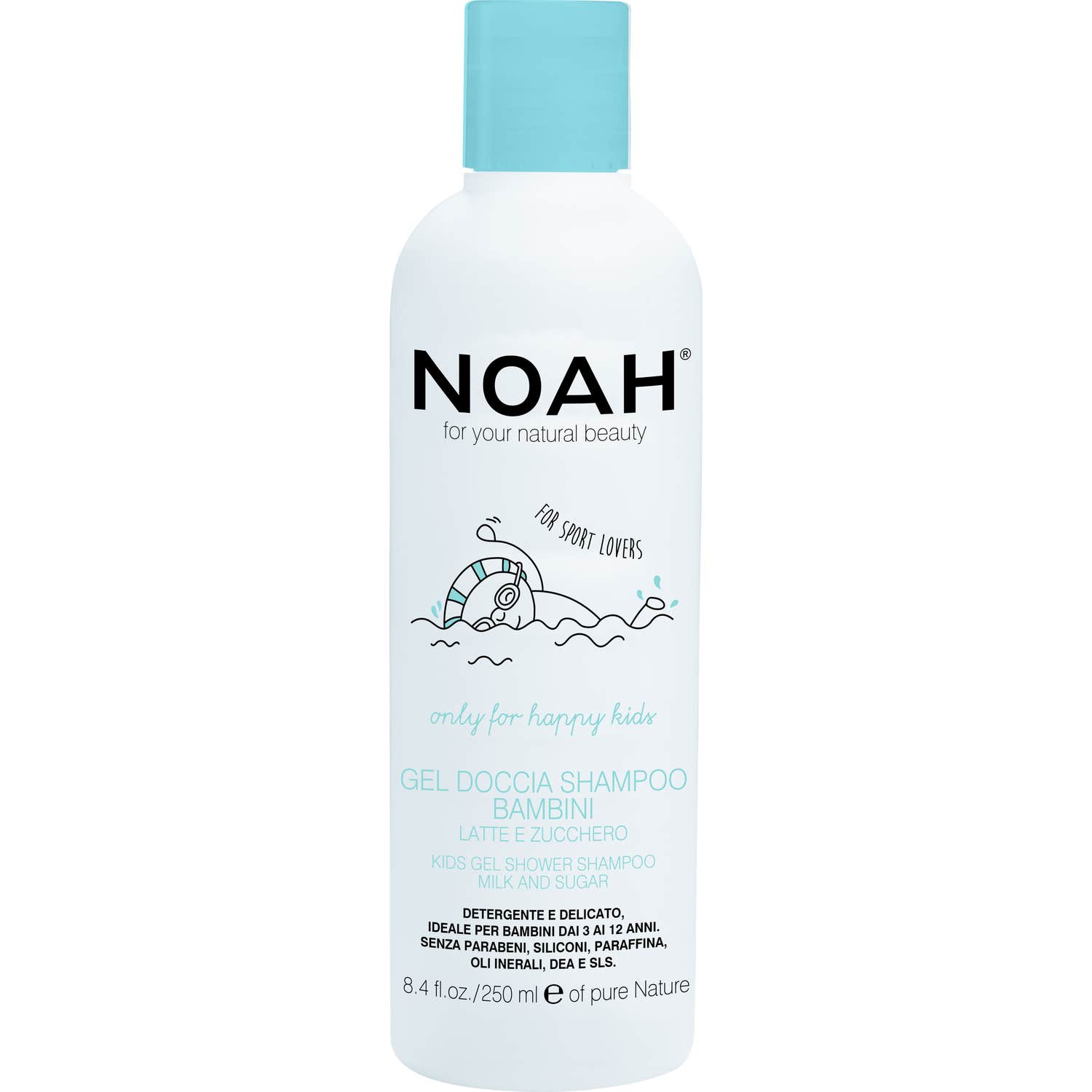 Noah Shampooing et Gel de Douche Enfants Lait et Sucre 250ml