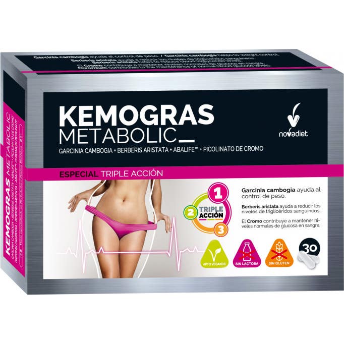 Novadiet Kemogras 30 Capsules Métaboliques Végétales Kemogras