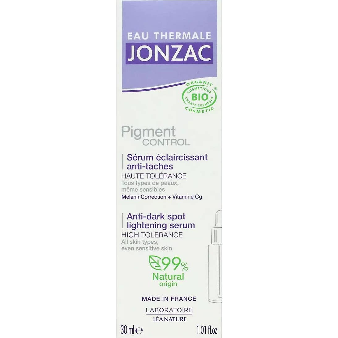 Jonzac Eau Thermale Sérum Éclaircissant Anti-Taches Bio 30ml