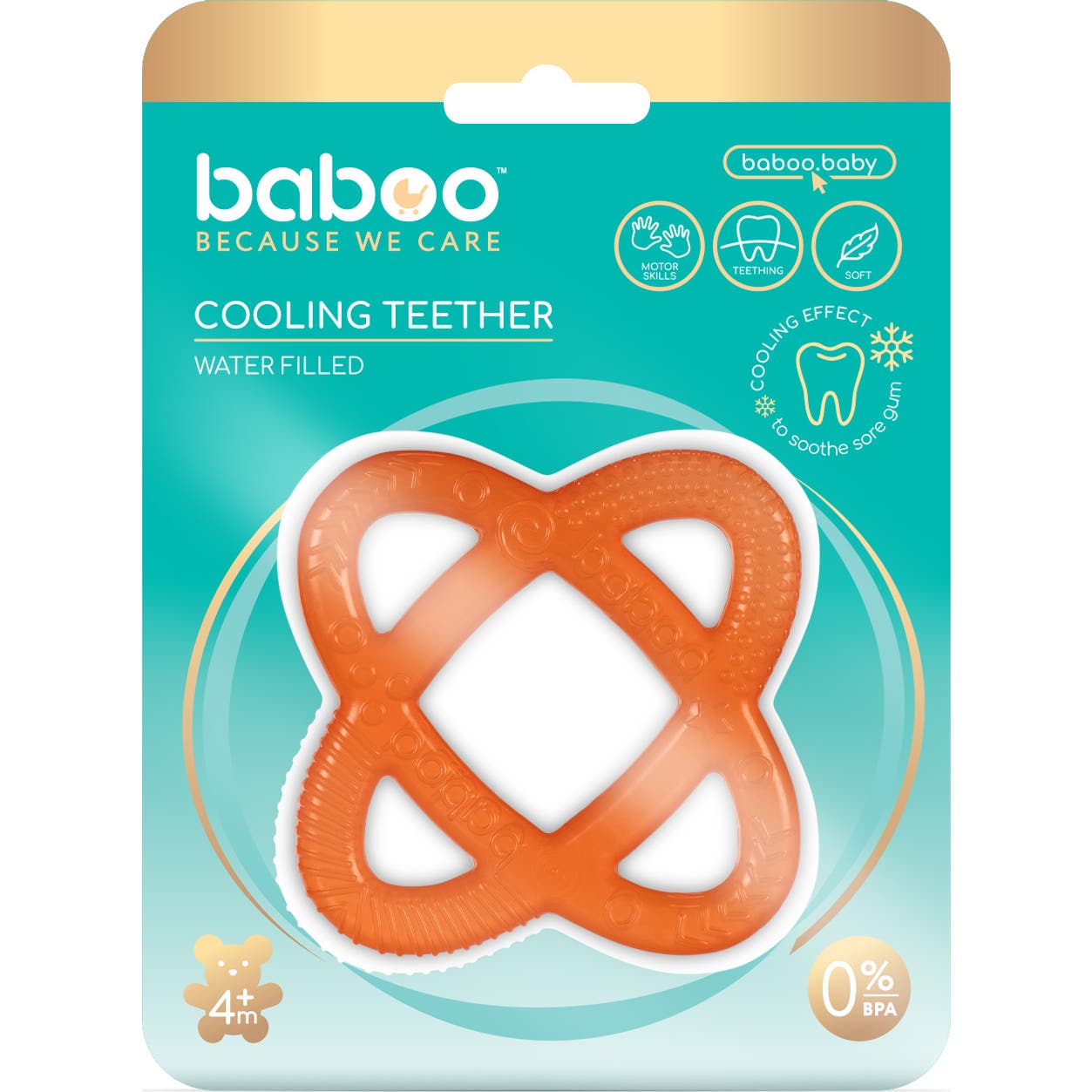Baboo Esfera Anneau Dentition Rafraîchissant Eau Orange +4M 1ut