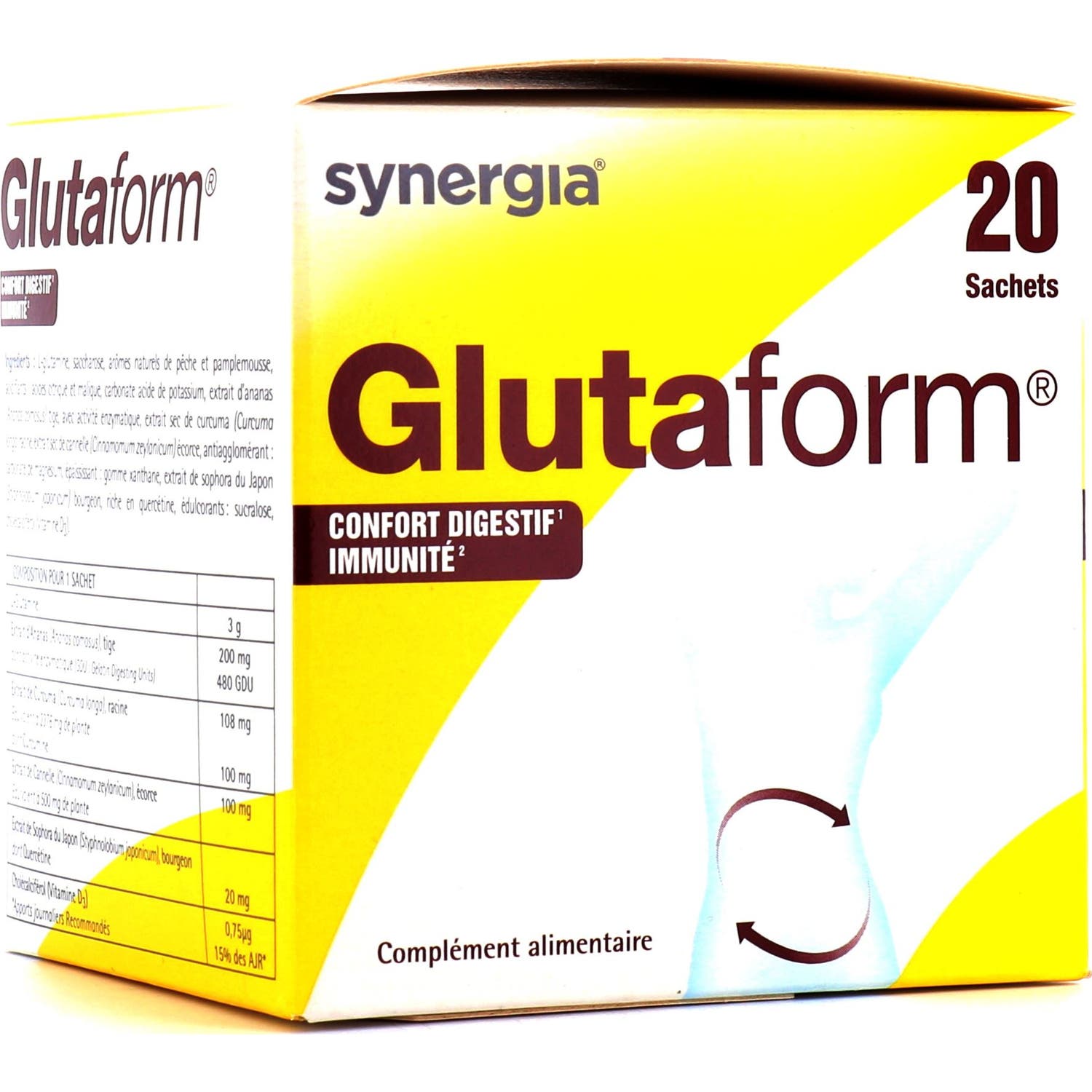 Synergia Glutaform Confort Digestif Immunité 20 Sachets