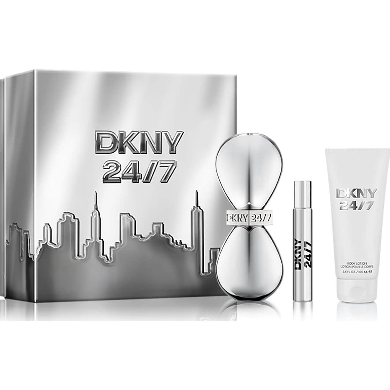 DKNY 24/7 Coffret Eau de Parfum 100 ml + Lait Corps 100 ml + Eau de Parfum 15 ml