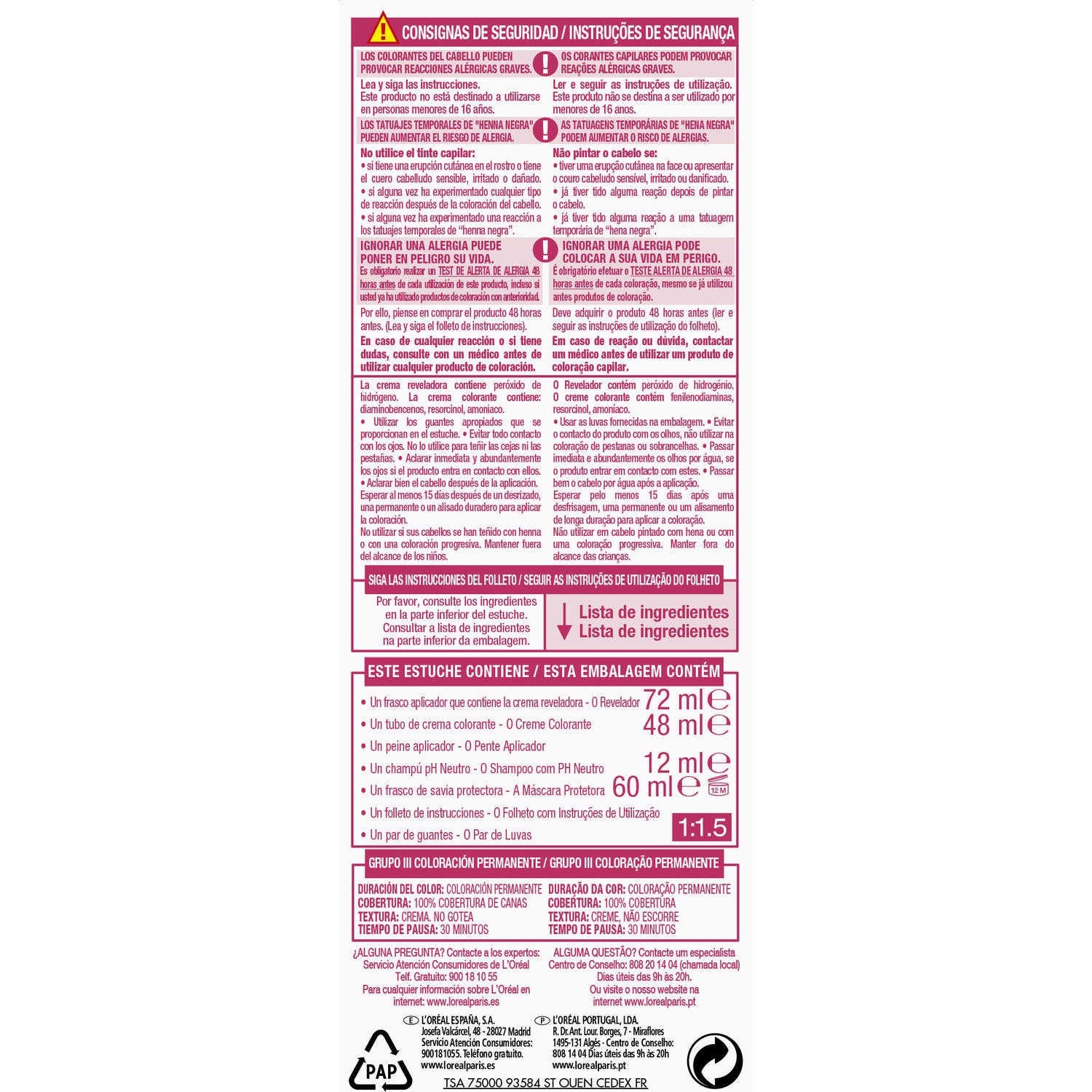 L'Oréal Excellence Crème colorante #4.15 - Marron foncé glacé