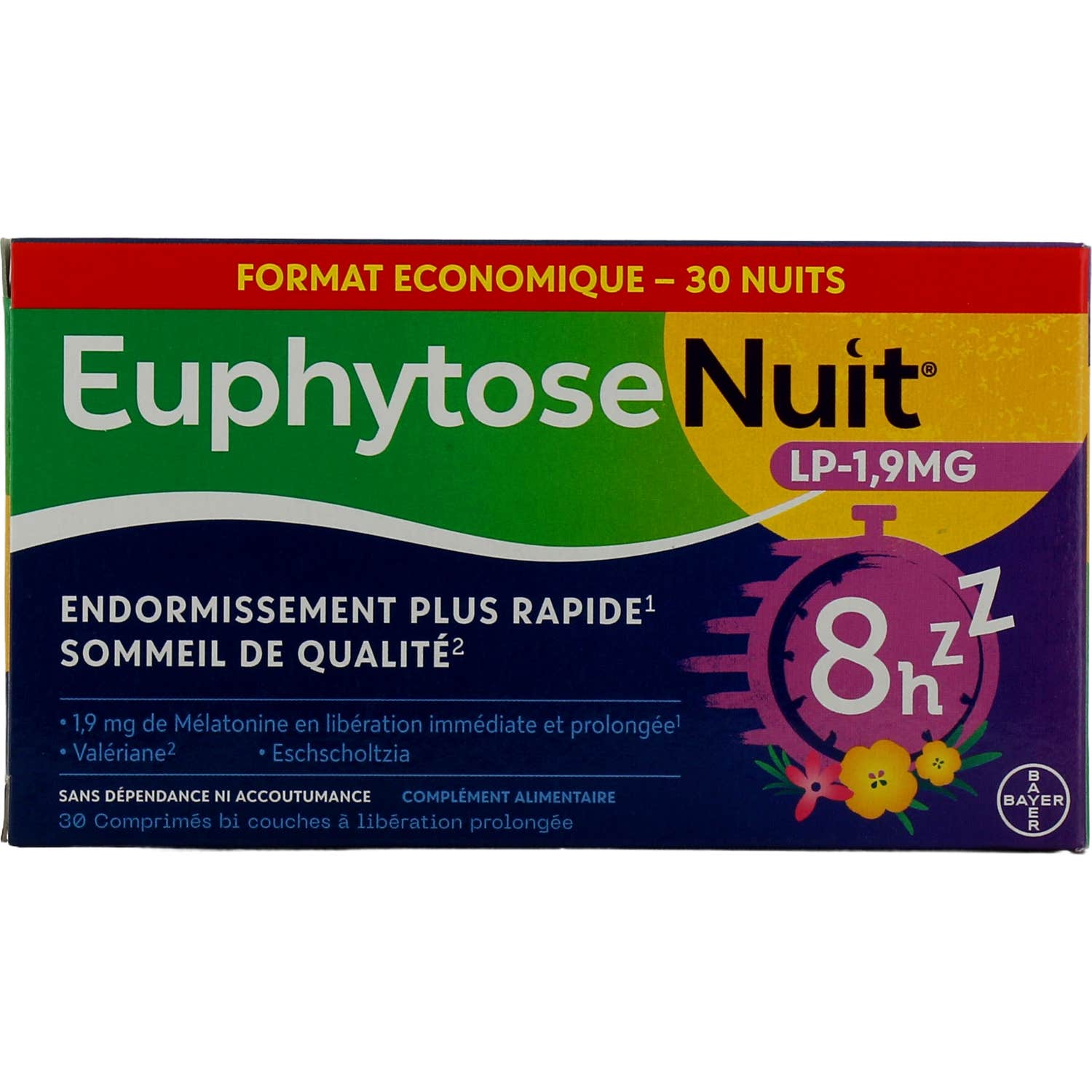 Euphytose Nuit Lp 1,9mg 30 Comprimés