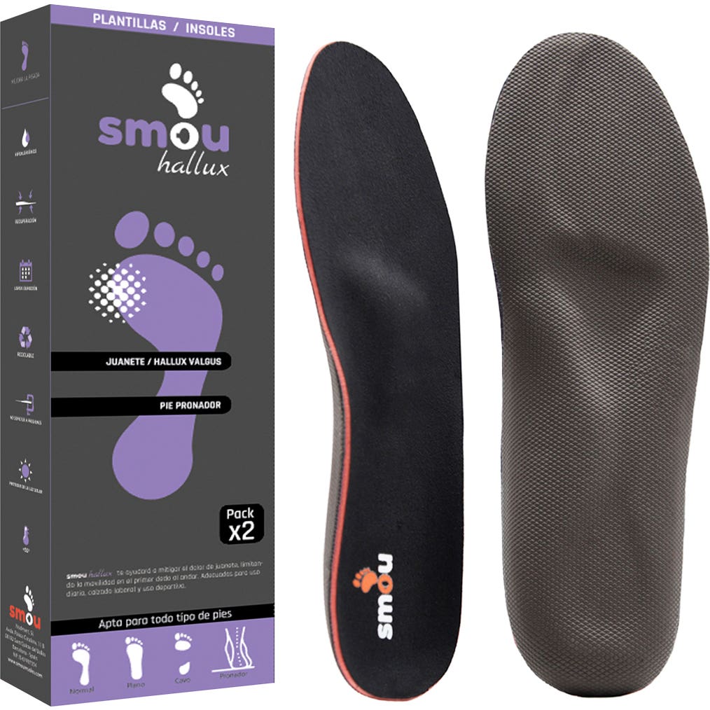 Smou Hallux Plantilla para Juanete y Pie Pronado 37/38 1 Par