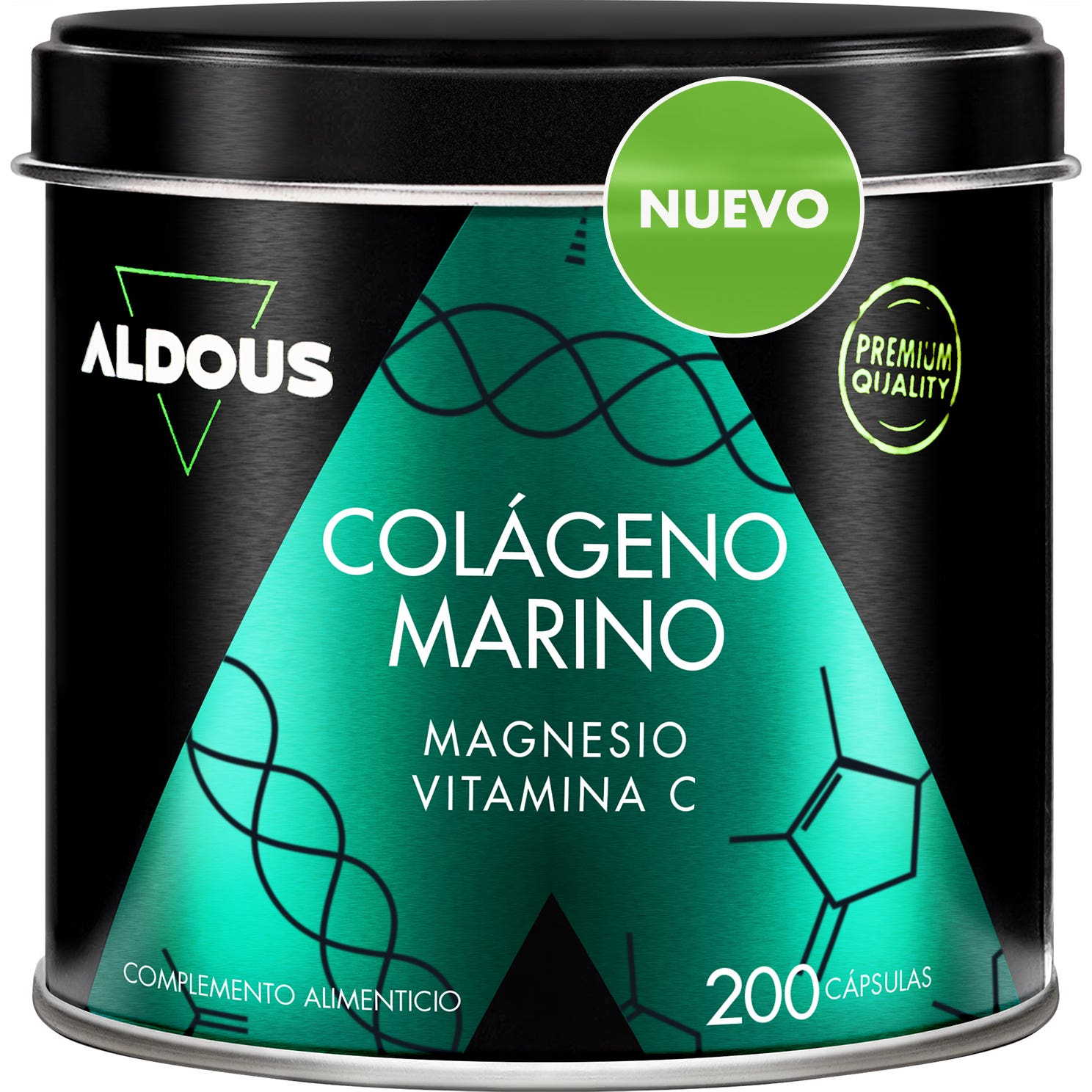 Aldous Bio Collagène Hydrolysé Pur Magnésium Vitamine C 200 Gélules