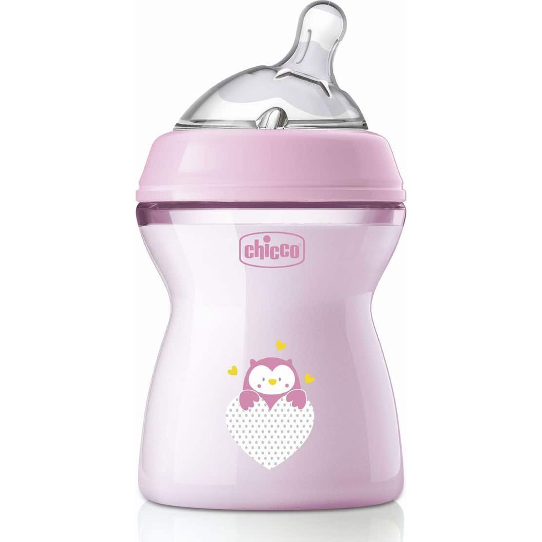 Chicco BIB NAT-FEEL 2M+ GIRL 250ML