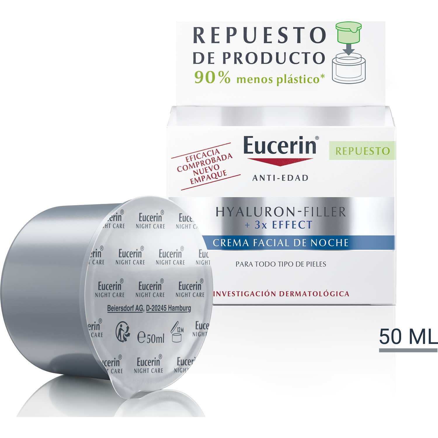 Eucerin Rechrage Hyaluron-Filler 3X Effect Crème Nuit 50ml