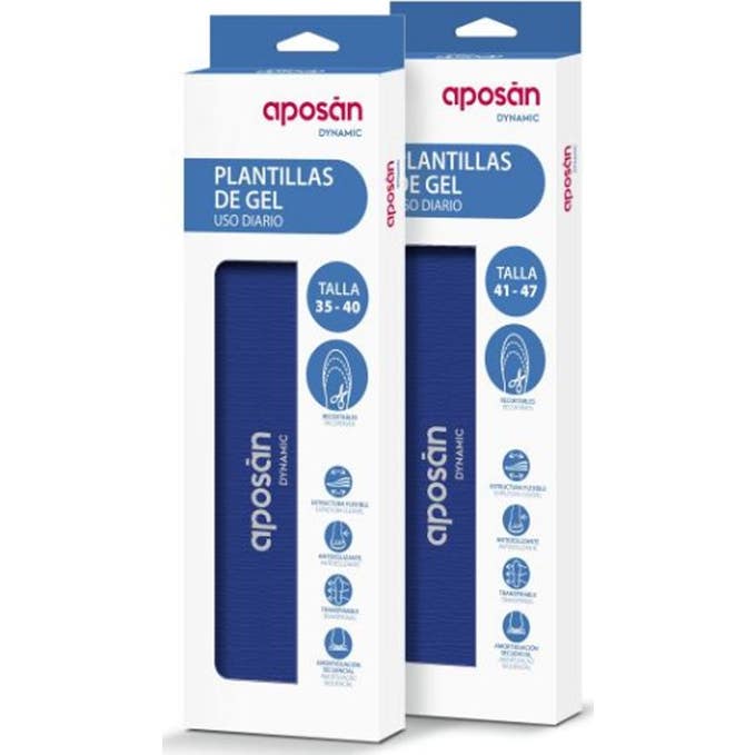 Aposan Semelles en gel à usage quotidien Taille 35-40 1 paire