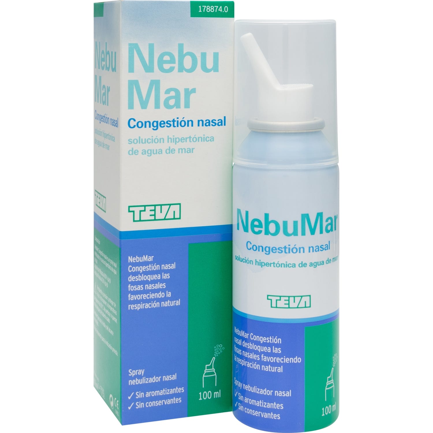 Nebumar nasal congestion nasale solution saline 100ml