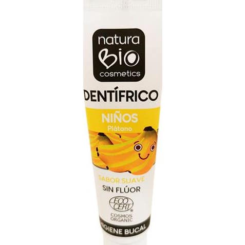NaturaBIO Cosmetics Dentifrice Enfants Banane Sans Fluor 50ml