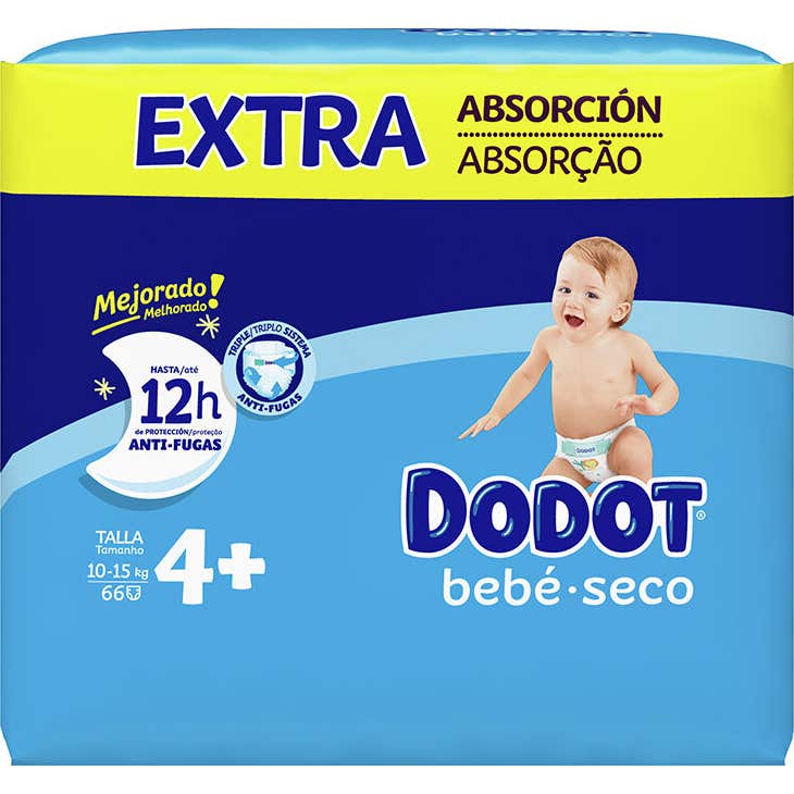 Dodot Couches Bébé Sèches 4+ 66uts
