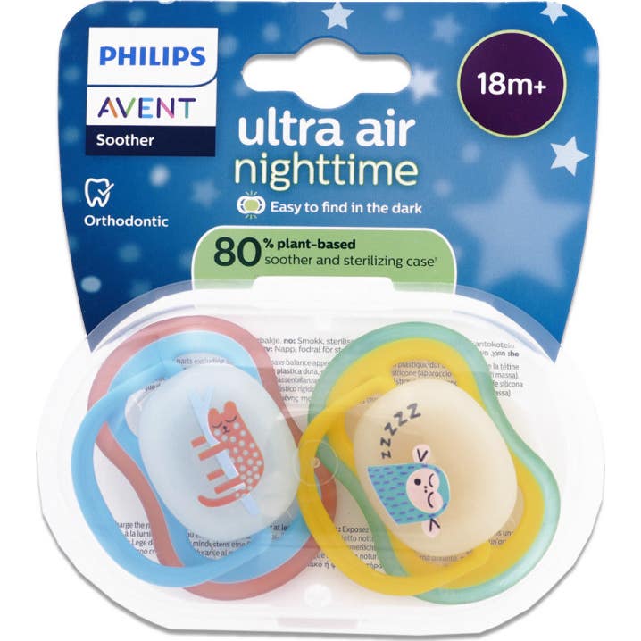 Philips Avent Ultra Air Nighttime Sucet +18M Scf376/32 Boy 2 Unités