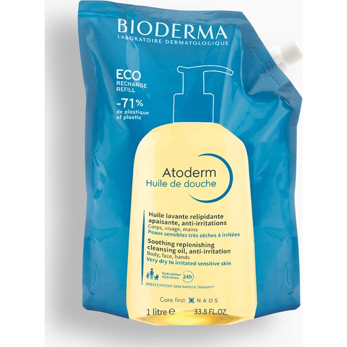 Bioderma Atoderm Huile de Douche Éco-Recharge 1000ml