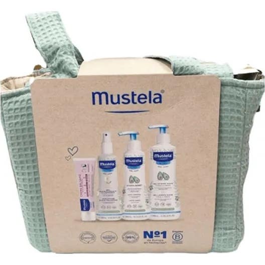 Mustela Bébé Set Trousse Sac Poussette Menthe Peau Normale
