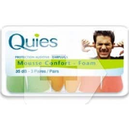 Quies Protection Auditive Mousse Confort 3 Paire