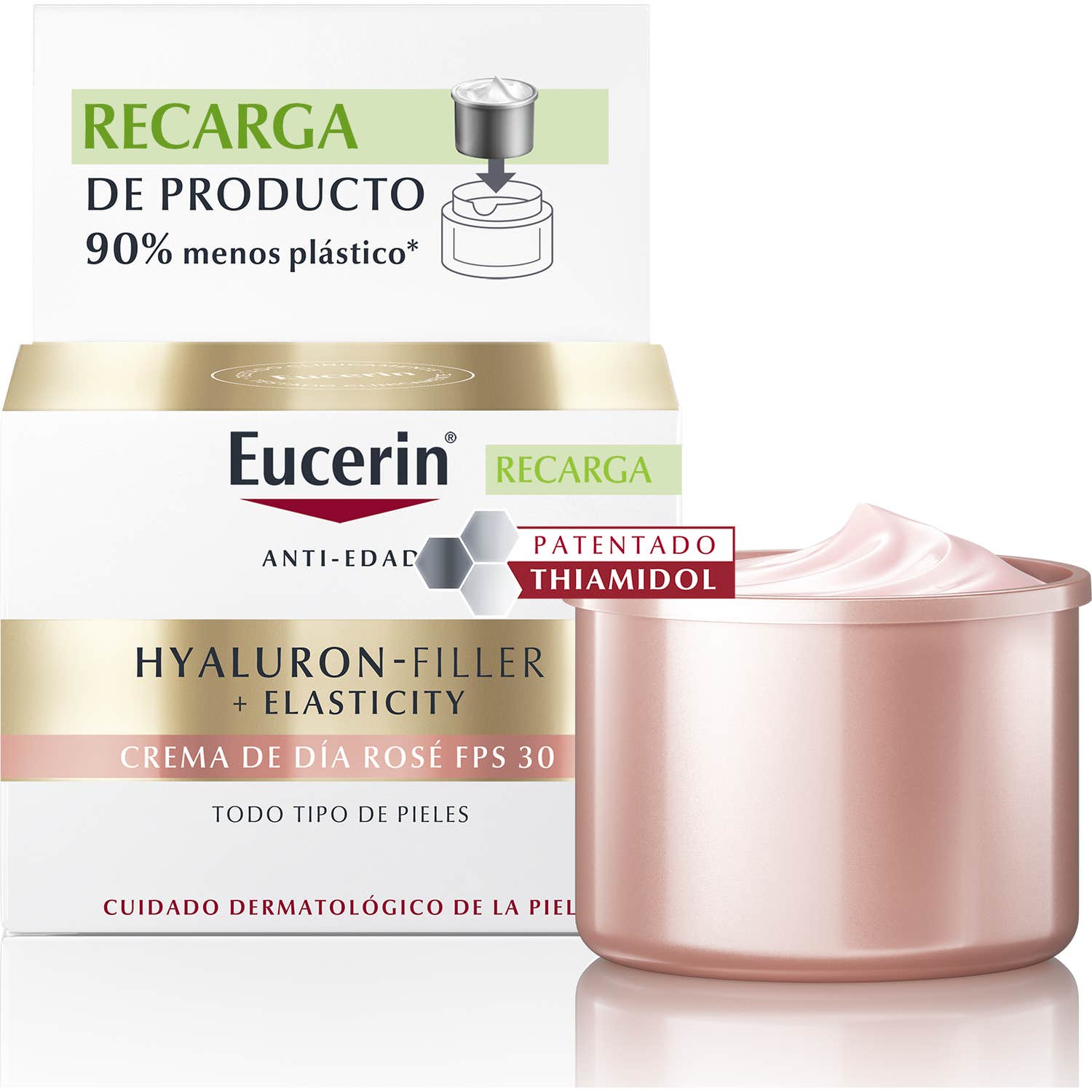 Eucerin Hyaluron Filler + Elasticity Crème De Jour Rosé SPF30 Recharge 50ml